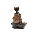 Chinese Porcelain Qing Style Dressing Resting Fan Lady Figure ws4847S