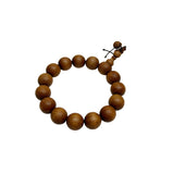 Chinese Brown Sandalwood Beads Hand Rosary Praying Bracelet ws4874S