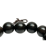 Chinese Dark Brown Resin Beads Hand Rosary Praying Bracelet ws4879S