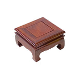 7.25" Light Brown Curve Legs Square Wood Display Stand Riser ws4884AS