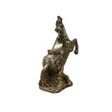 Chinese Silver Pewter Color Mid Rearing Horse Metal Figure ws4926S