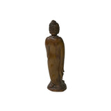 Chinese Boxwood Ancient Dressing Lady Holding Scroll Display Statue ws4899S