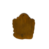 Vintage Small Wood Carved Light Brown Bodhisattva Pendant Plaque ws4908S