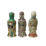 Chinese Canton Color Mixed Feng Shui Fok, Lok, Sau Figure Set ws4915S