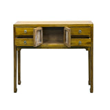 Honey Brown 4 Drawers Slim Narrow Console Side Foyer Table ws4980S