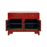 Distressed Brick Red Drawers Doors Sideboard Credenza Console Table ws4987S