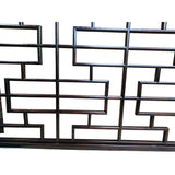 Dark Brown Rustic 100" Geometric Rectangular Wood Panel Screen ws5009S