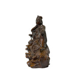 5" Hand-Carved Wood Reclining Bodhisattva Figurine Sculpture Tang Style Art ws5017S