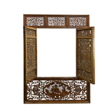 Chinese Cow Ox Cranes Motifs Wood Wall Panel Window Screen ws5024S