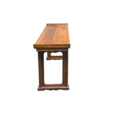 Oriental Point Edge Altar Natural Wood Grain Everted Flanges Console Table ws5028S