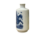 Small Blue White Handpaint Scenery Graphic Porcelain Vase ws5044S