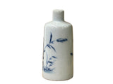 Small Blue White Handpaint Birds Scenery Graphic Porcelain Vase ws5046S