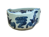 Tiny Small Blue White Oriental Bats Graphic Porcelain Container ws5059S