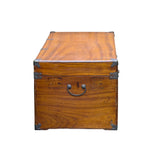 Vintage Oriental Wood Rectangular MoonFace Hardware Trunk Table ws5067S