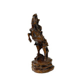 7" Small Brown UpRearing Spirited Details Motifs Wood Horse Figure ws5086S