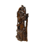 Legendary Sage Damo Bodhidharma on Pine with Crane Wood Art Figure ws5087S
