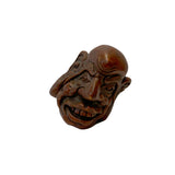 Chinese Natural Bamboo Carved Happy Man Face Display ws3246S