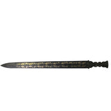 Chinese Black Mixed Material Sword Shape Fengshui Display Art ws3317S
