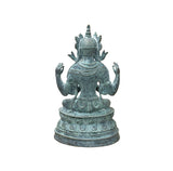 Chinese Rustic Oxidized Patina GuanYin Bodhisattva Metal Buddha Statue GB003S