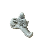 Oriental White Happy Laughing Buddha Ru Yi Porcelain Figure GB023S