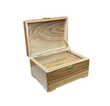 Chinese Light Tan Brown Rectangular Camphor Wood  Storage Box Chest GB039S