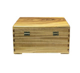 Chinese Light Tan Brown Rectangular Camphor Wood  Storage Box Chest GB039S