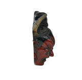 Vintage Asian Black Red Lacquer Demon Guardian Wood Mask Display Art GB051S