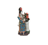 Chinese Porcelain Qing Style Dressing Red Flower Lady Figure GB054S
