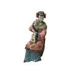 Chinese Porcelain Qing Style Dressing Holding Fan Lady Figure GB055S
