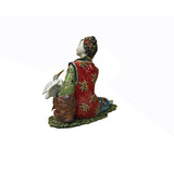 Chinese Porcelain Qing Style Dressing White Crane Lady Figure GB056S