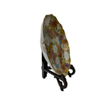 9.75" Handmade Porcelain Charger Plate Golden Flower Graphic GB081S