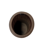 Chinese Bamboo Relief Graphic Motif Carving Brush Pen Holder Art GB086S