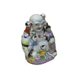 Oriental Color Happy Laughing Buddha Children Porcelain Figure GB102S