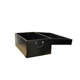 Oriental Plain Surface Dark Brown Black Wood Small Trunk Chest Box GB258S