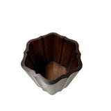 Chinese Brown Natural Patina Flower Octagonal Brush Pen Holder Art GB270S