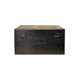 Oriental Mother of Pearl  Dark Brown Wood Small Trunk Chest Box GB271S