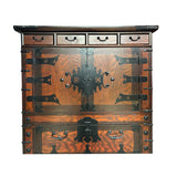 Oriental Brown Black Hardware Drawers Accent Storage Cabinet GB288S