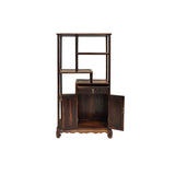 Chinese Brown Rosewood Rectangular Small Curio Display Stand GB336S