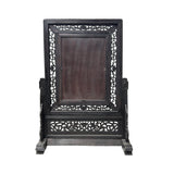 Chinese Orange Blossoms Porcelain Painting Wood Frame Tabletop Screen Art GB603
