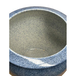 Vintage Mottled Blue Powder Marks Porcelain Round Pot Planter GB616S