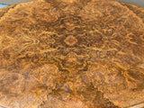 Vintage Estate Burl Walnut Wood Large Oval Low Coffee Table GB648S