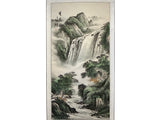 Chinese Oriental Ink Brush Water Mountain Scenery Scroll Painting GB654S f372