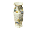 Chinese Scenery Graphic Hexagonal White Porcelain Art Vase GB660S