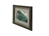 Vintage Embroidery Mountain Pine Tree Rectangular Framed Art GB662S