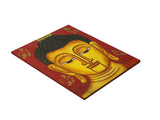Vintage HandPainted Artistic Buddha Head Wood Plaque Art GB576S