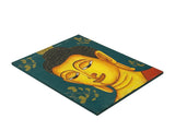 Vintage HandPainted Artistic Buddha Head Wood Plaque Art GB575BS
