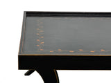 Vintage Black Slayed Legs Rectangular Low Coffee Table GB679S