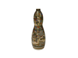 Vintage Asian Gourd Shape Artistic Intricate Graphic Porcelain Mini Vase Art GB701S