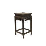 Square Tall Natural Wood Pattern Brown Open Work Table Top Display Stand Easel GB704S
