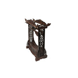 Oriental Rosewood Delicate Dragon Floral Motif Display Rack GB718S